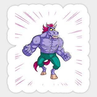 Rage Unicorn Sticker